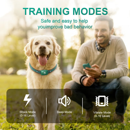 Dog Training Collar with Remote 3 Training Modes Beep Vibration Shock E-Collar for Medium Large Dogs Smart Icon Remote Receiver Function