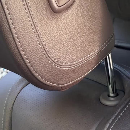 Car Seat Back Organizer PU Leather – Multifunctional Back Seat Storage Bag with Foldable Dining Table, Cup Holder & Travel Pockets, Universal Fit for Cars SUVs Trucks, Road Trip Accessories