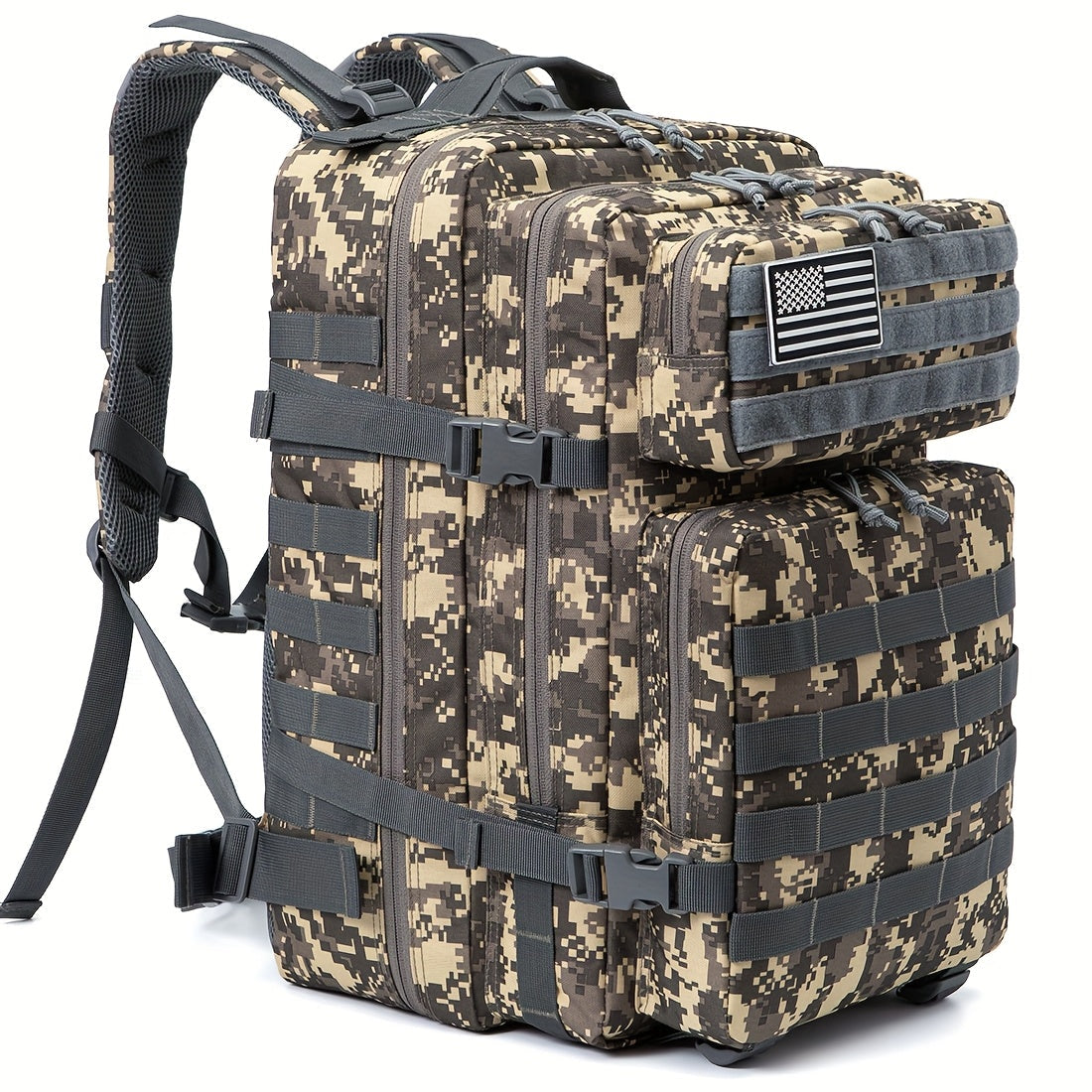45L Tactical Backpack for Men & Women – Large Capacity Hiking Camping Travel Bag, 3-Day Bug Out Bag for Outdoor Fitness & Adventure, 13 Colors Available