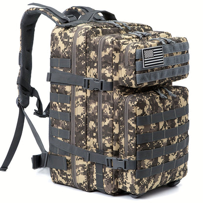 45L Tactical Backpack for Men & Women – Large Capacity Hiking Camping Travel Bag, 3-Day Bug Out Bag for Outdoor Fitness & Adventure, 13 Colors Available