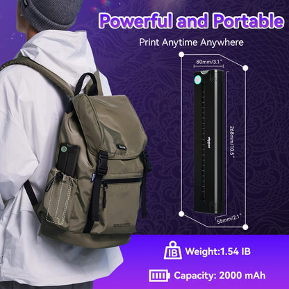 Peripage P90 Tattoo Stencil Printer – Portable Thermal Printer for Tattoo Transfer Paper, Compatible with iOS Android & PC, Mini Wireless Printer Includes 5pcs A4 Transfer Paper, Gift for Tattoo Artists