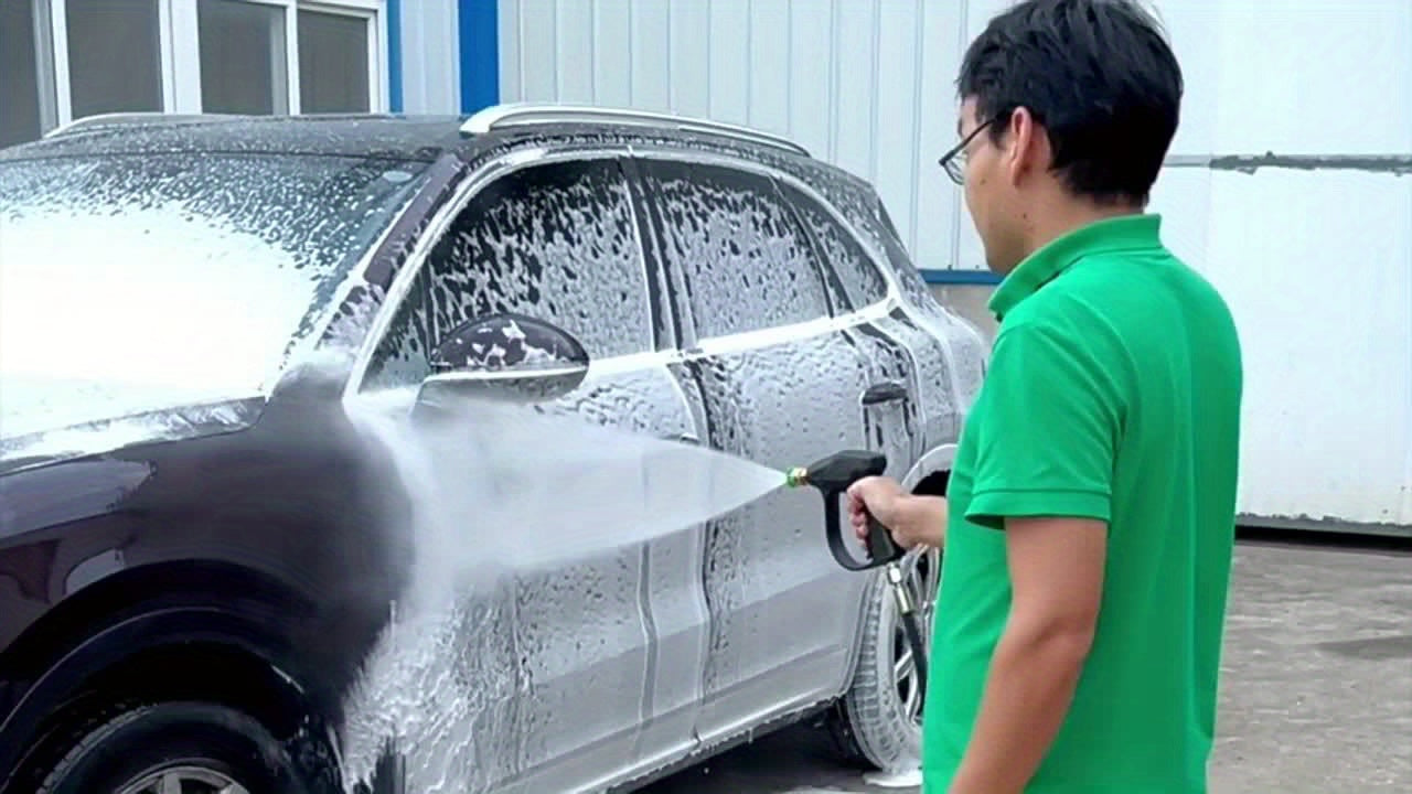 High Pressure Washer Gun 3000 PSI with 5 Spray Nozzles, 1/4" Quick Connect & M22-14 Hose Connector – Car Wash, Garden Irrigation & Patio Cleaning Spray Gun for Pressure Washers