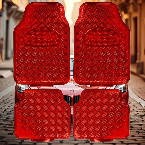 4-Piece Car Floor Mats Set Waterproof All-Weather Heavy Duty - Non-Slip Dustproof Easy Clean Universal Fit for SUV Truck Sedan, Full Coverage Interior Protection Mats in Multiple Colors