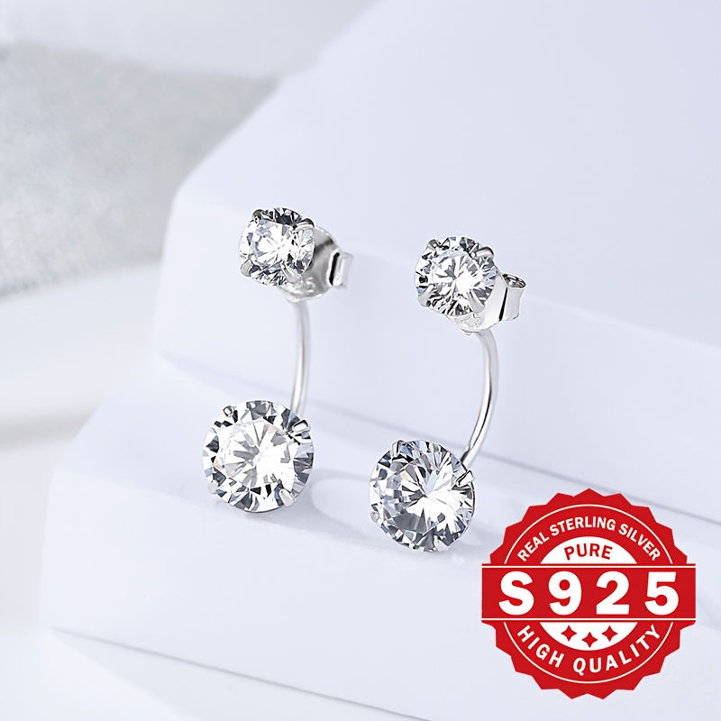 S925 Sterling Silver Earrings for Women – Hypoallergenic Delicate Elegant Studs, Classic Luxury Jewelry for Daily Wear Party Music Festival, Perfect Christmas Birthday Gift
