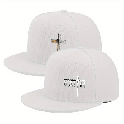 2-Pack Cross Print Baseball Cap – Unisex Adjustable Breathable Acrylic Woven Hat for Soccer Fans, Match Day, Streetwear & Casual Daily Wear, Trendy 2026 Fan Gear