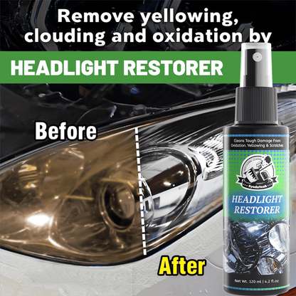 Headlight Restoration Liquid 4.06oz – No Polishing Required, Instantly Clears Cloudy & Yellowed Lenses, Quick DIY Headlight Repair Solution, Enhances Visibility & Brightness, Universal Fit for All Car Models, Headlight Cleaner & Refurbishment Fluid