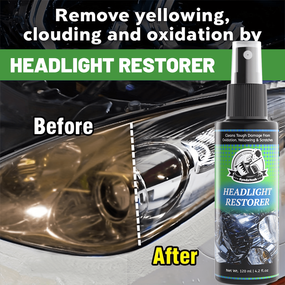 Headlight Restoration Kit Complete Care Solution – Removes Oxidation, Yellowing & Discoloration, Restores Clarity & Gloss, UV Protective Coating for Cars Trucks SUVs – DIY Headlight Lens Repair Set