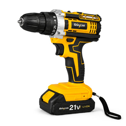 21V Cordless Drill Set 18-148 Piece | Rechargeable Electric Drill Driver with 2 Batteries, Screwdriver Bits, Hand Tools & Toolbox – Complete DIY Home Repair Kit, Gift for Men