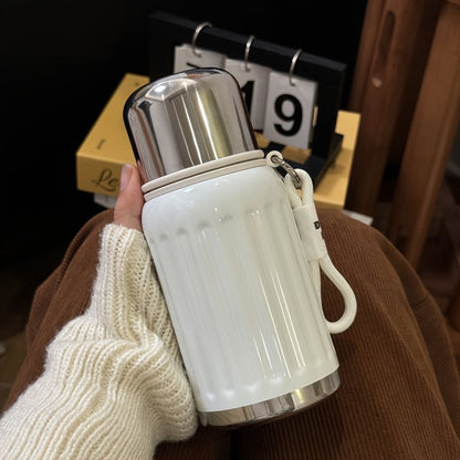 316 Stainless Steel Vacuum Insulated Thermos Cup Dopamine Color All Metal Water Bottle Keeps Drinks Hot and Cold for Work School Camping Sports Travel Portable Fashionable Tumbler Red Black Blue White