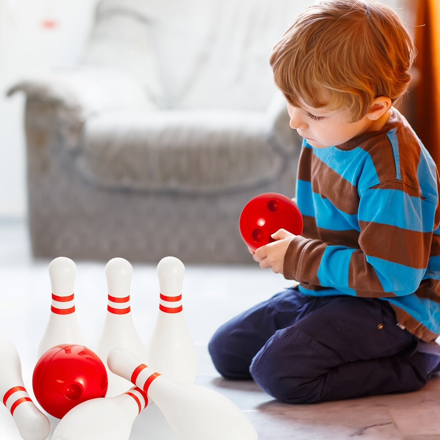 Light Up Kids Bowling Set 10 Glow Bowling Pins & 2 Balls Indoor Outdoor Bowling Game for Boys Girls Toddlers – 7.87" Tall Pins Fun Birthday Holiday Gift Toy for Ages 3+