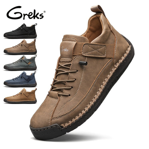 Men's Slip-On Ankle Boots Lightweight Mid-Top Loafers Cushioned Sole Non-Slip for Walking Driving Casual Office Semi-Formal Spring Fall EU 34.5-48