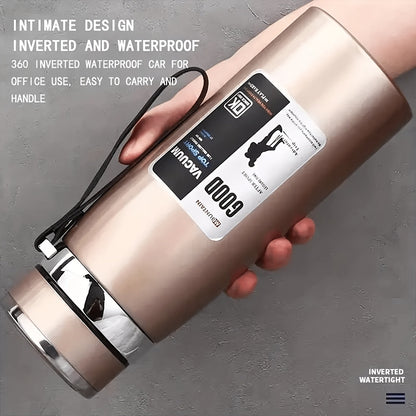 Insulated Water Bottle 33.81oz Large Capacity, 316 Stainless Steel Double-Wall Vacuum Flask with Leak-Proof Lid for Camping, Travel, Gym & Everyday Hydration