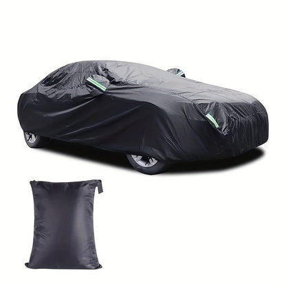 Waterproof Car Cover for Sedan & SUV – All Season UV Protection, Rain, Snow & Dust Shield, Thickened 190T Oxford Cloth, Fits Cars 183–216 Inches, Storage Bag Included – Black