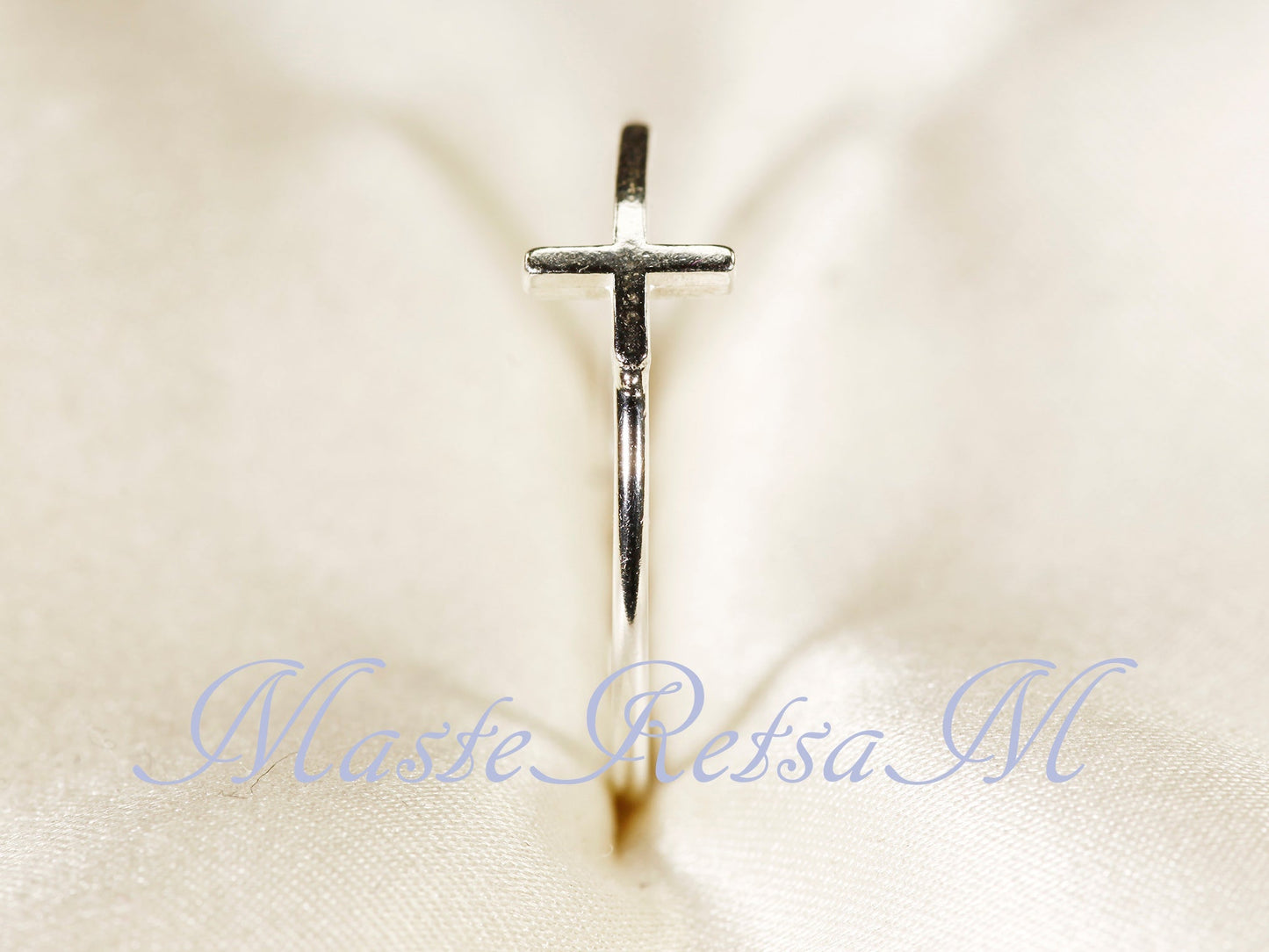 Handmade 925 Sterling Silver Cross Ring Christian Faith Jewelry US Standard Sizes Artisan Crafted Thin Band Daily Wear Religious Gift
