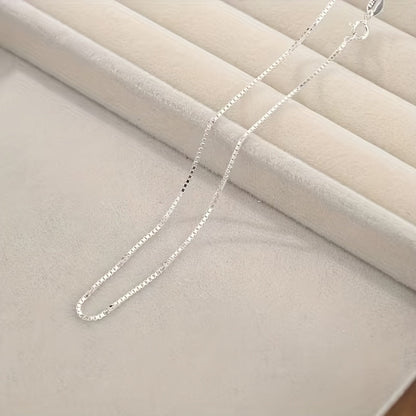 5-Pack 925 Sterling Silver Box Chain Necklace Set – 1mm Minimalist Thin Chain, 16 to 24 Inch, Hypoallergenic Unisex Jewelry for Women & Men, Wedding, Engagement & Holiday Gift