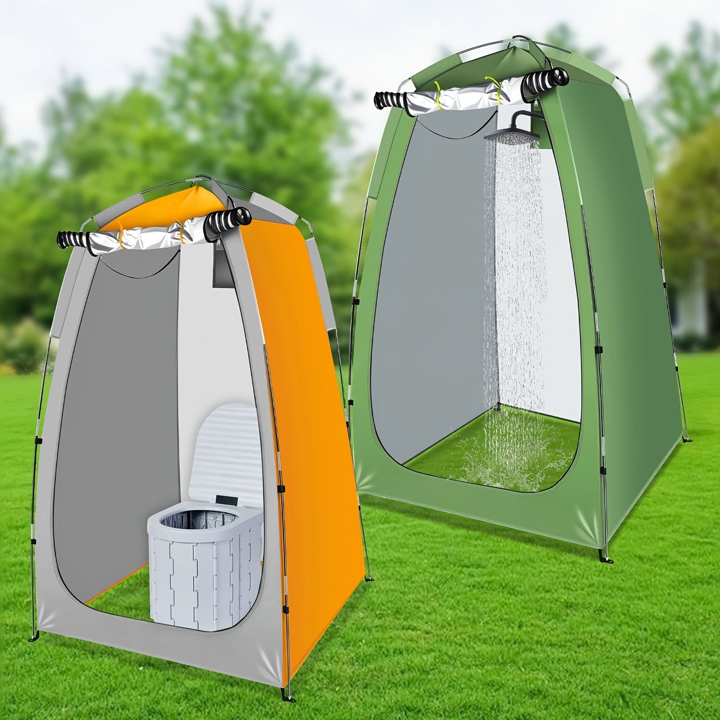 Portable Pop-Up Camping Shower Tent Privacy Shelter – Lightweight Waterproof Changing Room, Outdoor Toilet Tent for Camping, Hiking, Beach & Backpacking, Quick Setup Privacy Pod