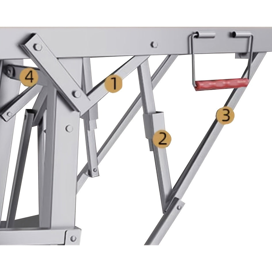 Scaffolding Work Platform 800Lb Heavy Duty Adjustable Height 31.5–49" – Folding Portable Step Ladder with Anti-Slip Feet & Safety Lock for Painting, Drywall, RV Cleaning, Car Washing & Home Decorating