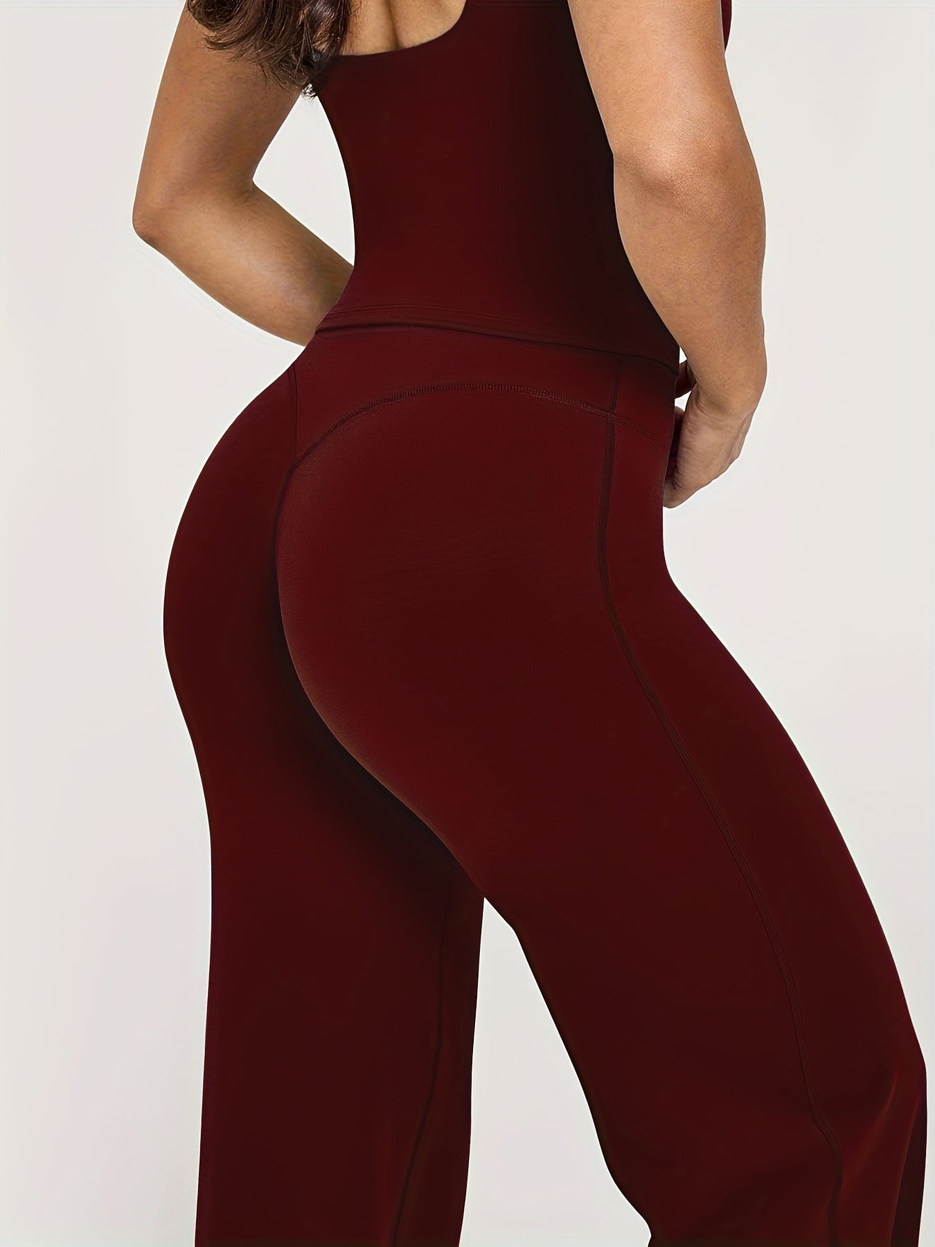 Wide Leg Yoga Pants High Waist High Elastic Full Coverage - Plus Size Flare Leggings for Gym Fitness Training Casual Wear All Season S-XL