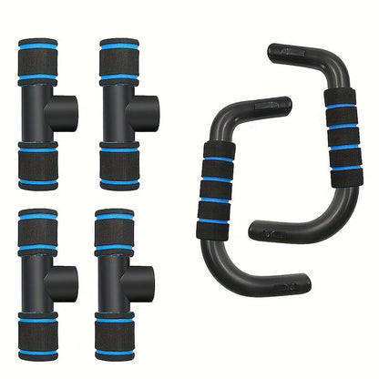 Ergonomic Push-Up Bars Non-Slip 300 Lbs Textured Foam Grips Portable Strength Training Push Up Stands for Home Gym Workout Wrist Support Easy Assembly Fitness Gift Blue Red Green