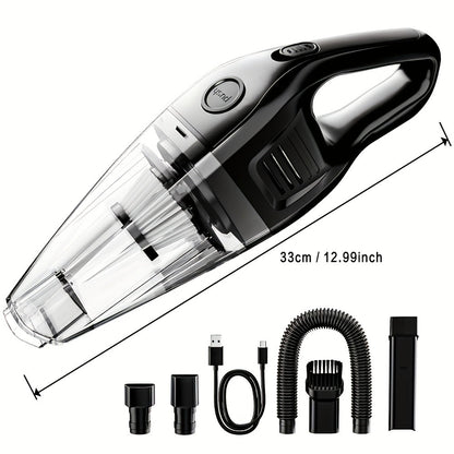 Cordless Rechargeable Handheld Vacuum Cleaner – 6KPa Strong Suction, Quiet 40dB, Portable Mini Vacuum for Pet Hair, Car, Keyboard, Office & Home Cleaning with Crevice Tool