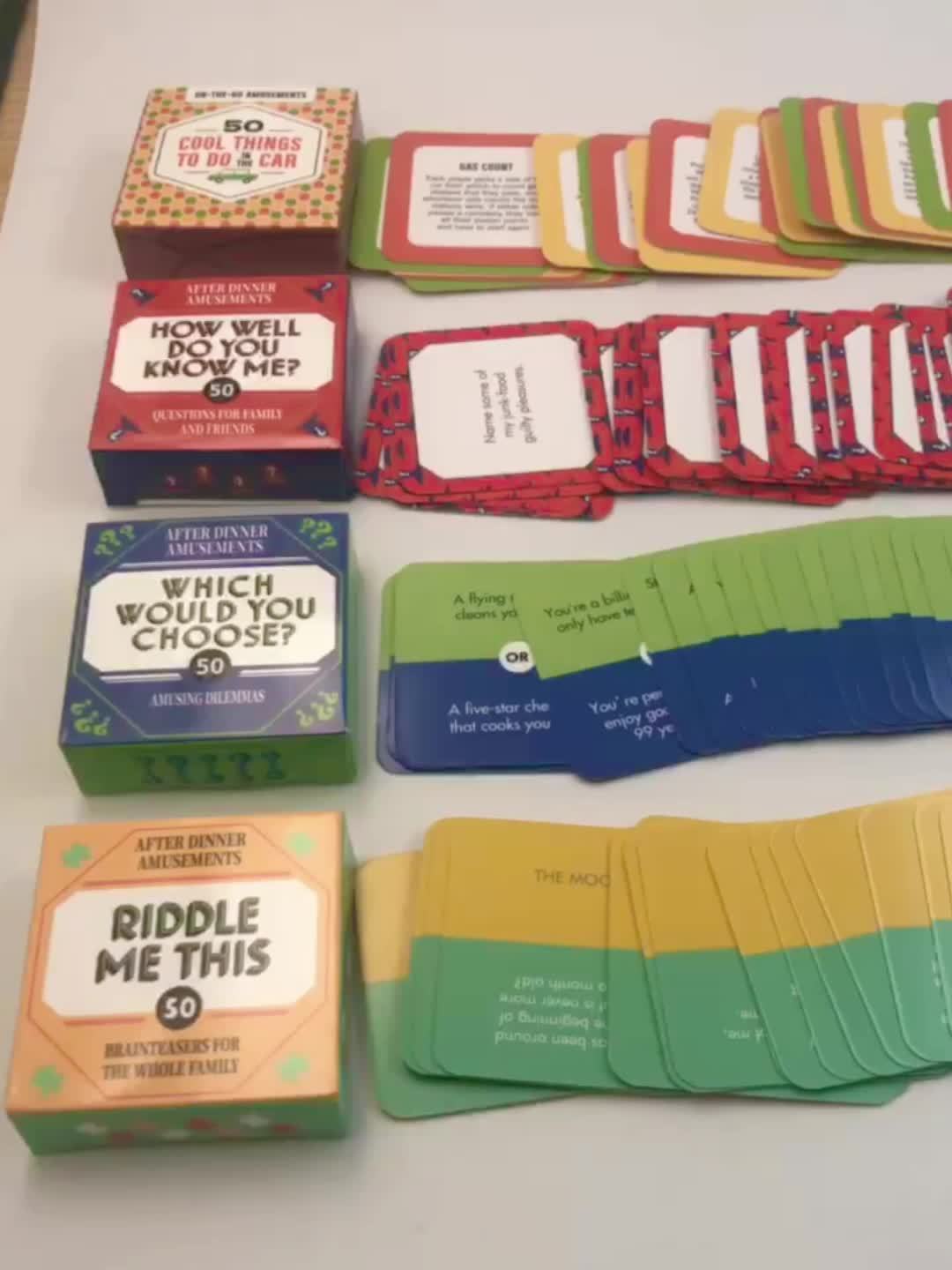 After Dinner Amusements How Well Do You Know Me 50-Question Conversation Starter Card Game for Family and Friends Portable Game Night Camping Holiday Gift
