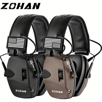 Electronic Shooting Ear Protection Earmuffs NRR 23dB – Noise Cancelling Hearing Protection with Sound Amplification, Adjustable Headband, ANSI Certified for Shooting, Hunting, Mowing & Industrial Use