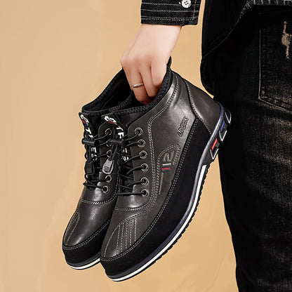 Men's High Top Business Casual Dress Shoes – Lace-Up Formal Oxford Sneakers for Office & Suit, 13 Colors, US Sizes 6.5–13.5