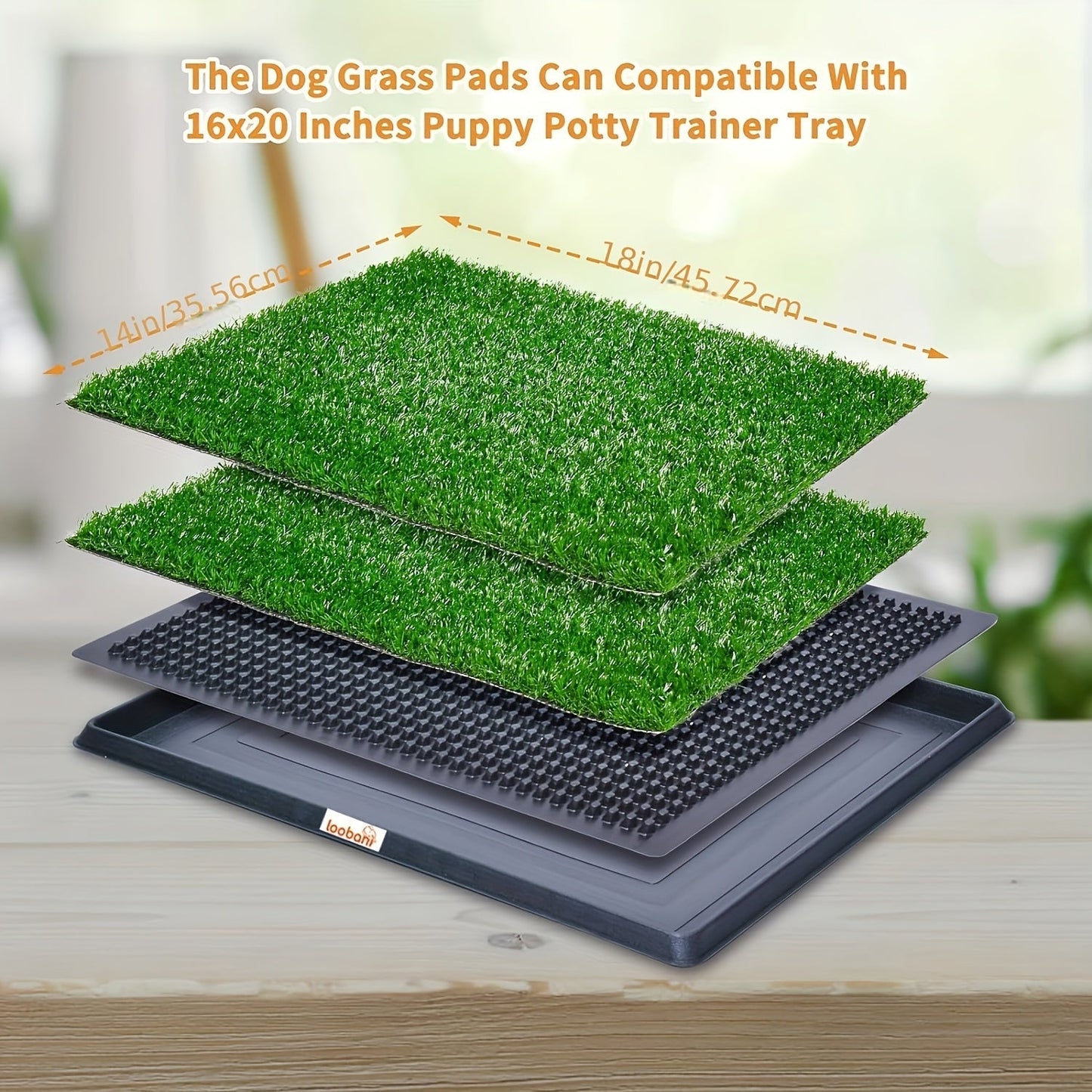 Artificial Grass Dog Potty Pad – Reusable Pee Pad for Dogs Indoor & Outdoor Potty Training, Soft Drainage Turf Mat for Puppies, Small & Large Dogs, Multiple Sizes Available
