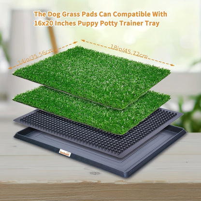Artificial Grass Dog Potty Pad – Reusable Pee Pad for Dogs Indoor & Outdoor Potty Training, Soft Drainage Turf Mat for Puppies, Small & Large Dogs, Multiple Sizes Available