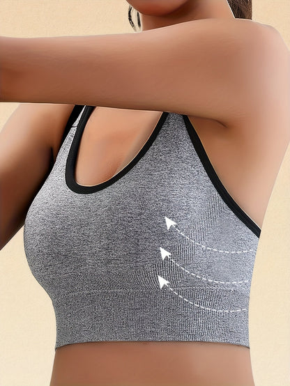 Women's Seamless Sports Bra 5-Pack – Wire-Free Soft Yoga Gym Bra, Opaque Stretch Fabric, Comfortable Everyday Fitness Bralette Set for Workout, Yoga & Casual Wear