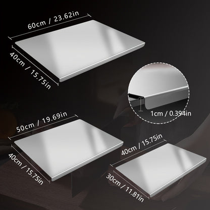 304 Stainless Steel Cutting Board – Rust-Proof Butcher Block Kitchen Prep Board, Easy to Clean, Available in 3 Sizes (15.75”×11.81”, 19.69”×15.75”, 23.62”×15.75”)