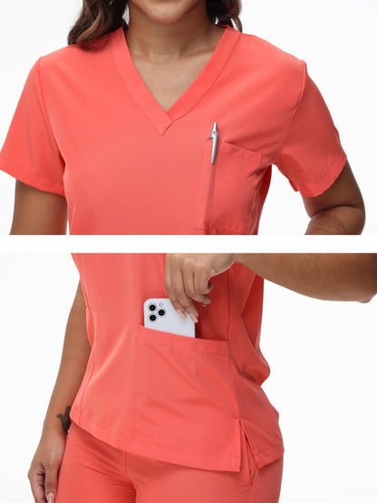 Unisex Medical Scrubs Set – Breathable Quick-Dry V-Neck Top & Drawstring Jogger Pants, Nursing Uniform for Women & Men, 7 Colors, Sizes S-XXL, Ideal for Hospitals, Dental Clinics & Veterinary Work