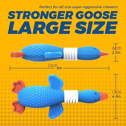 Indestructible Nylon Goose Dog Chew Toy for Aggressive Chewers – Upgraded Durable Dog Toys for Large & Medium Dogs, Heavy Duty Teething Chew, Dental Cleaning, Goose & Clownfish Design