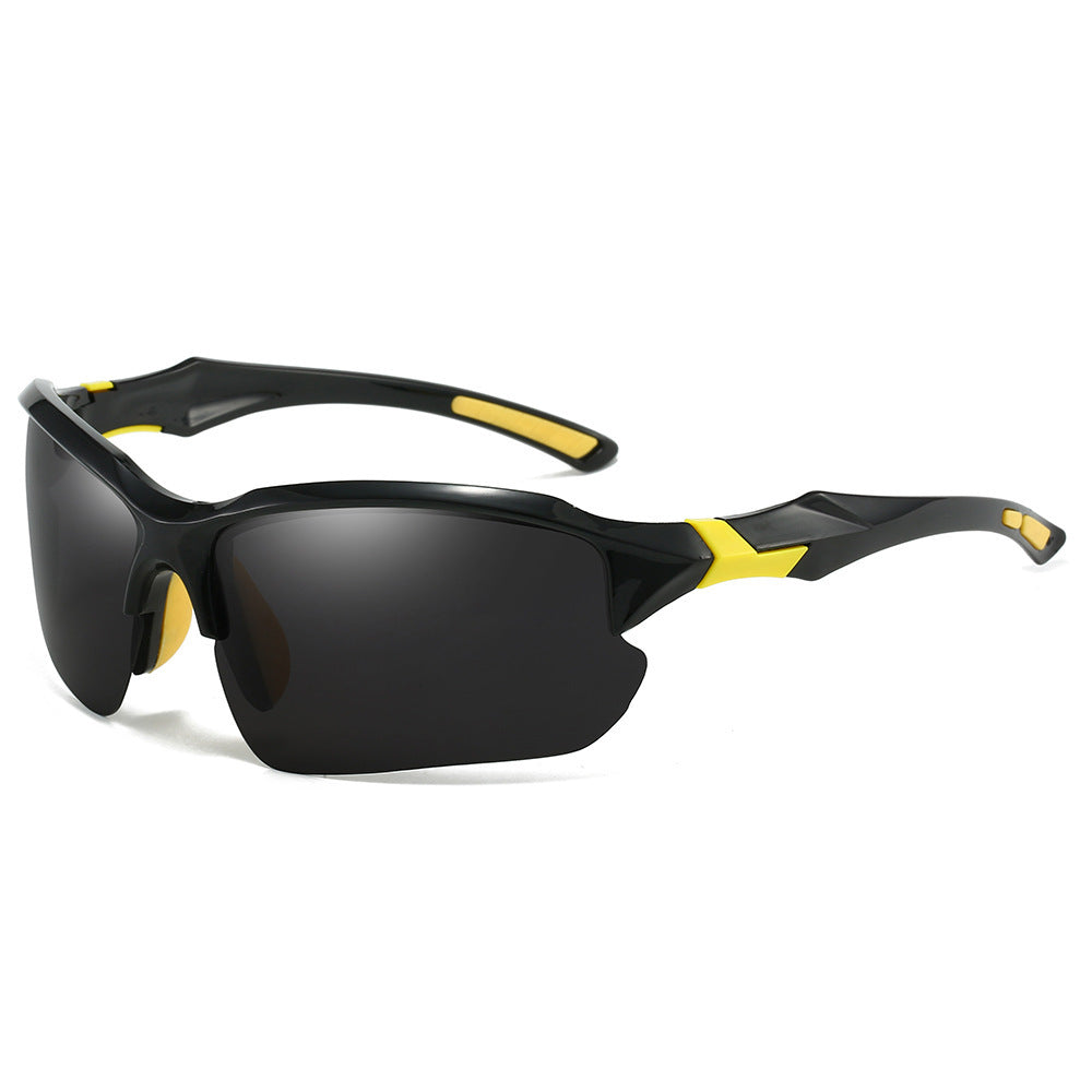 Half Frame Polarized Sports Sunglasses for Men UV400 Protection Lightweight Goggles for Skiing Driving Running Fishing Outdoor Activities 3-Pack or 10-Pack