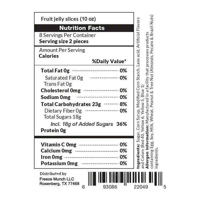 Assorted Fruit Slices Jelly Candy 10 oz – Chewy Sugar-Coated Gummy Candy Bag with Orange, Lemon, Lime & Cherry Flavors, Perfect for Parties, Lunchboxes & Candy Buffets