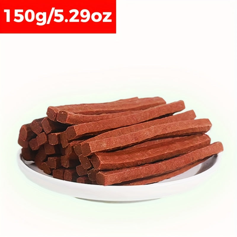 Natural Beef Tendon Dog Chew Sticks 150g Long-Lasting High-Protein Dental Chews Rawhide-Free Dog Treats Healthy Beef Jerky Strips for Puppies Adult Dogs Training