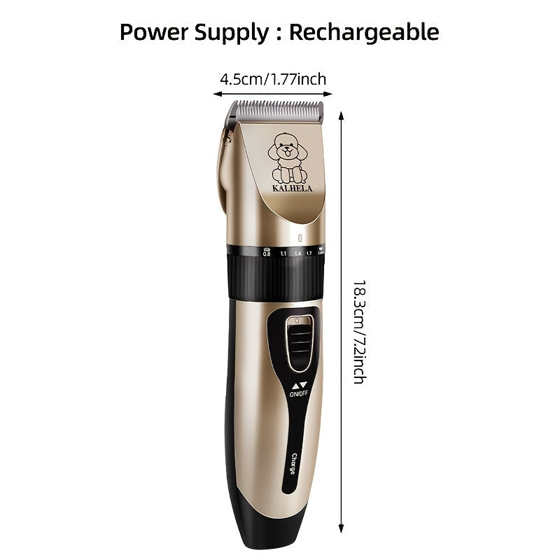 USB Rechargeable Wireless Pet Hair Trimmer for Dogs and Cats - Cordless Grooming Scissors with Lithium Battery 36V Low Voltage Safe, Professional Home and Salon Use Pet Clipper