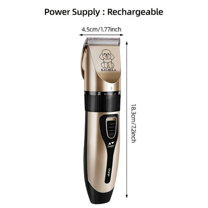 USB Rechargeable Wireless Pet Hair Trimmer for Dogs and Cats - Cordless Grooming Scissors with Lithium Battery 36V Low Voltage Safe, Professional Home and Salon Use Pet Clipper
