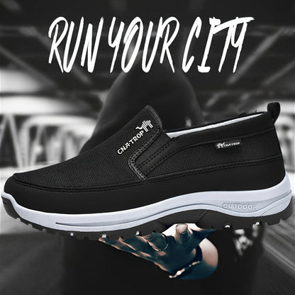 Men's Casual Walking Shoes - Lightweight Comfortable Everyday Sneakers with Cushioned Support for Walking, Travel and Daily Wear, Available in Grey, Black, Brown and Navy, Sizes US 7.5 to 12.5