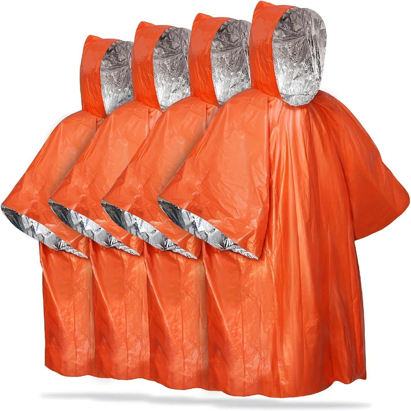 Emergency Rain Poncho Reusable 4-Pack & 14-Pack – Retains 90% Body Heat, Waterproof Weather Resistant Raincoat for Men Women Adults, Camping Hiking Survival Kit Emergency Supplies