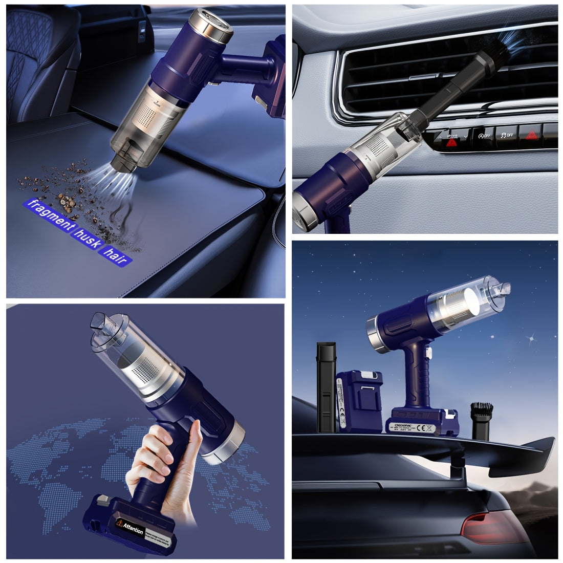 Cordless Gap Vacuum Cleaner 5KPa Strong Suction USB Rechargeable Wireless Handheld Dust Collector for Car, RV, Kitchen Gaps, Floor & Home – 2000mAh Battery, One-Click Empty, Compact Portable Design