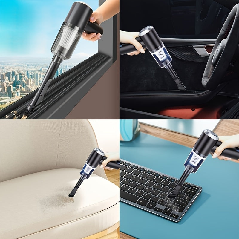 Cordless Mini Vacuum Cleaner 4KPa Suction 30-Hour Battery – USB Rechargeable Portable Dust Buster with Blow & Suction for Keyboard, Computer, Car Interior & Home Cleaning, Gift for Valentine's Day & New Year