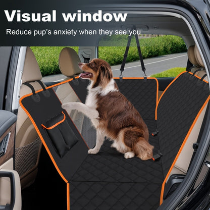 Heavy Duty Dog Car Seat Cover Waterproof Non-Slip Backseat Protector Scratch-Proof Spill-Proof Nylon Pet Seat Cover SUV Sedan Truck Side Flap Door Protection Easy Install Machine Washable