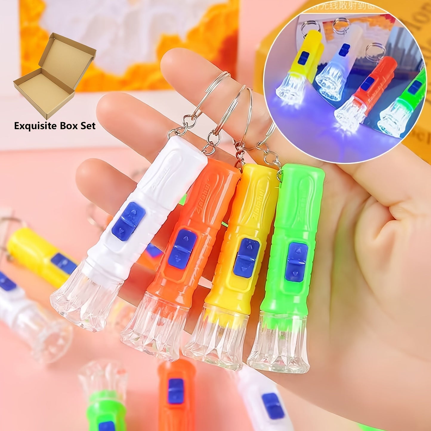 Mini Flashlights Bulk Pack 40 Pieces Assorted Colors, Small Portable Emergency Flashlights with Batteries Included, 40 Lumen Pocket Flashlight Set for Christmas Stocking Stuffers Party Favors Gifts