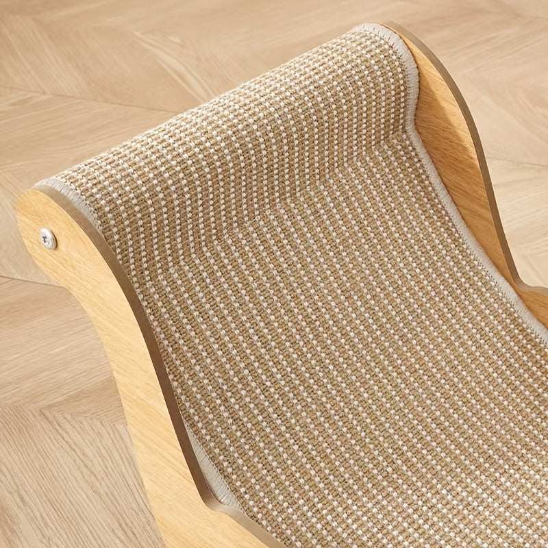 Large Sisal Cat Scratcher Lounge & Pad for Indoor Cats Durable Stable Cat Furniture – Upgraded Scratching Board & Combo Set with Leash & Collar