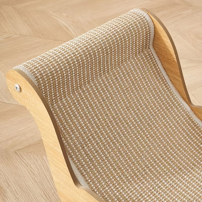 Large Sisal Cat Scratcher Lounge & Pad for Indoor Cats Durable Stable Cat Furniture – Upgraded Scratching Board & Combo Set with Leash & Collar
