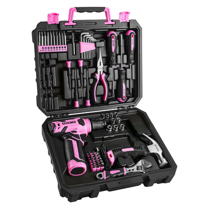 119/151 PCS Cordless Drill Tool Set 8V USB-C Rechargeable with LED – Lightweight All-in-One Home Repair Kit for Women, DIY, Garden & Furniture Assembly, 6 Colors, Great Gift