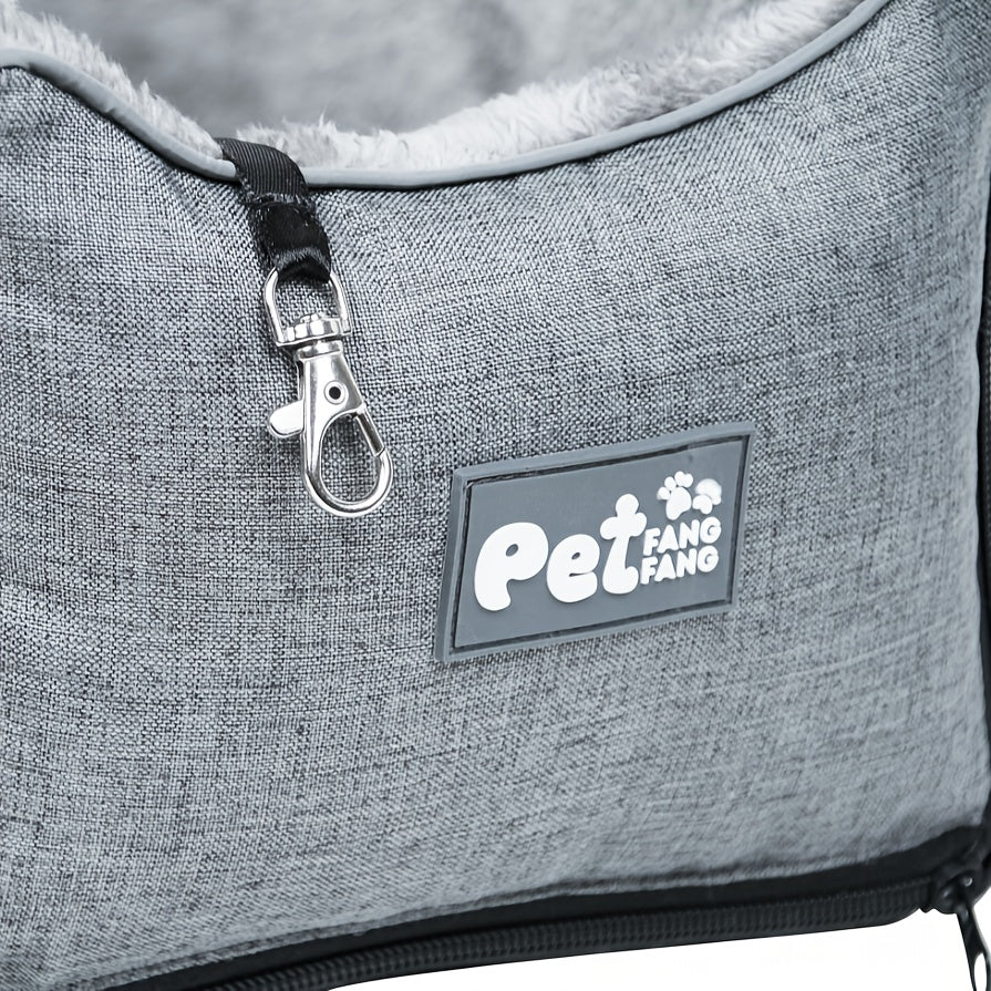 Dog Car Seat Booster for Small & Medium Pets – Portable Pet Travel Bag with Secure Buckle Closure, Elevated View, Polyester Construction for Dogs & Cats in Car