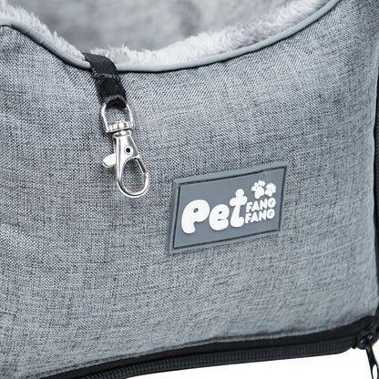 Dog Car Seat Booster for Small & Medium Pets – Portable Pet Travel Bag with Secure Buckle Closure, Elevated View, Polyester Construction for Dogs & Cats in Car