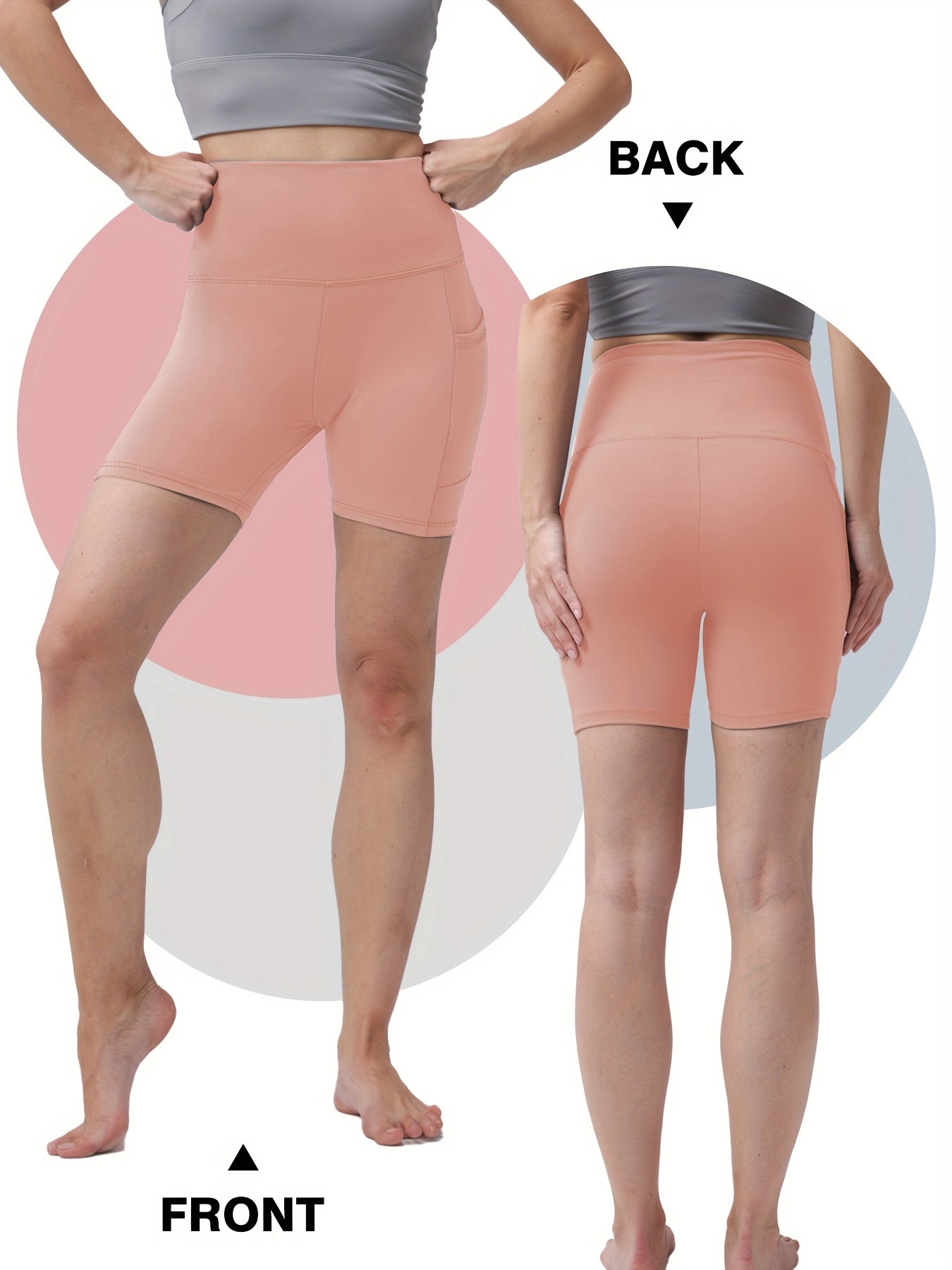 Women's Butt Lifting Yoga Shorts High Waist – Tummy Control Workout Shorts for Gym Fitness Running Cycling – Anti-Chafing Sports Shorts with Inner Safety Lining, Sizes S-XXL